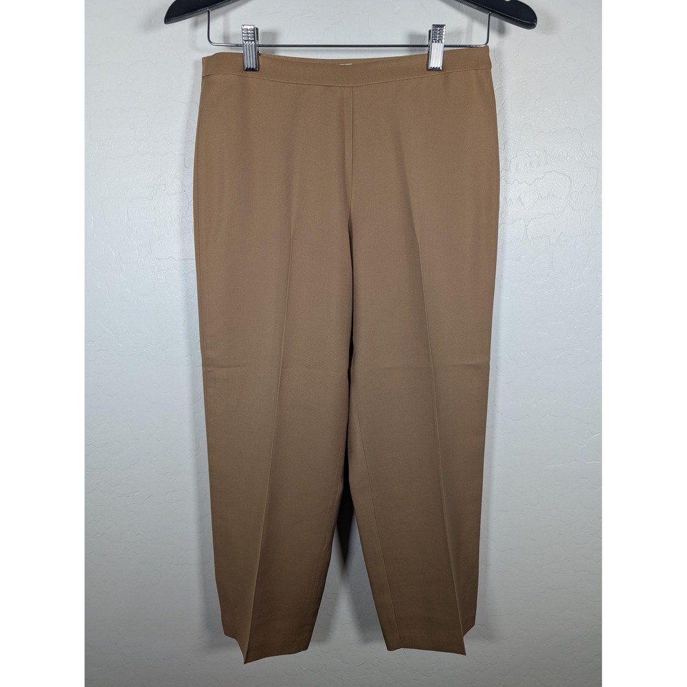 Tommy Bahama Pants Womens 4 Brown 100% Silk Straight Leg Dress Career Classic